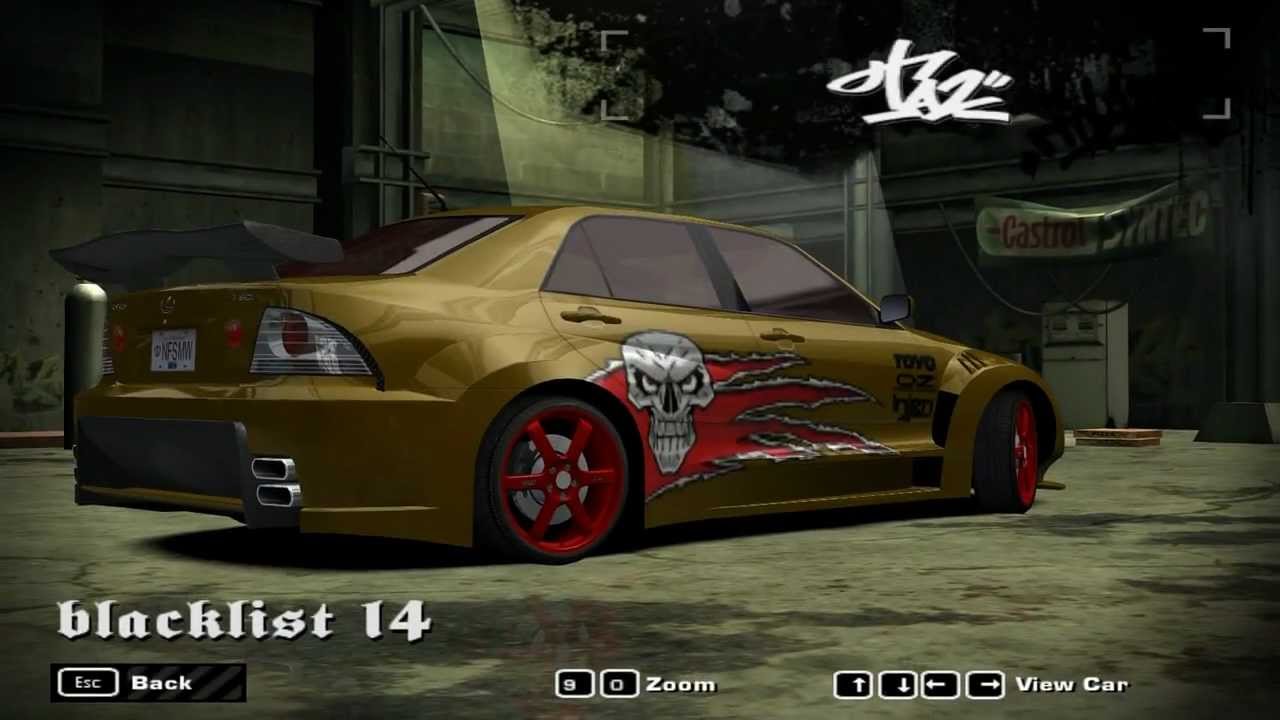 blacklist cars need for speed most wanted